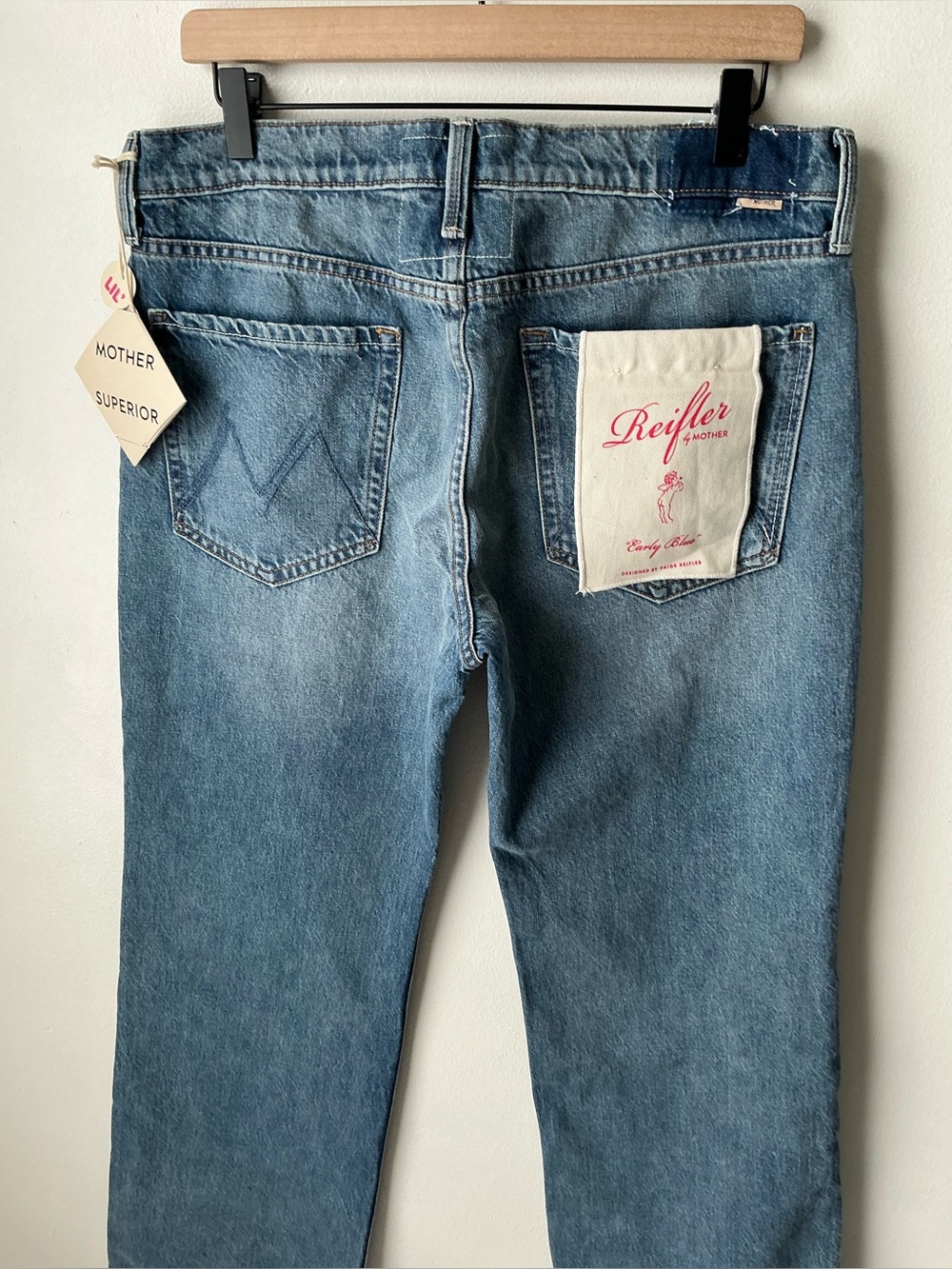 NWT MOTHER SUPERIOR Jeans Lil’ Mother Lil’ Reifler Early Blue Size 31 - Picture 6 of 15